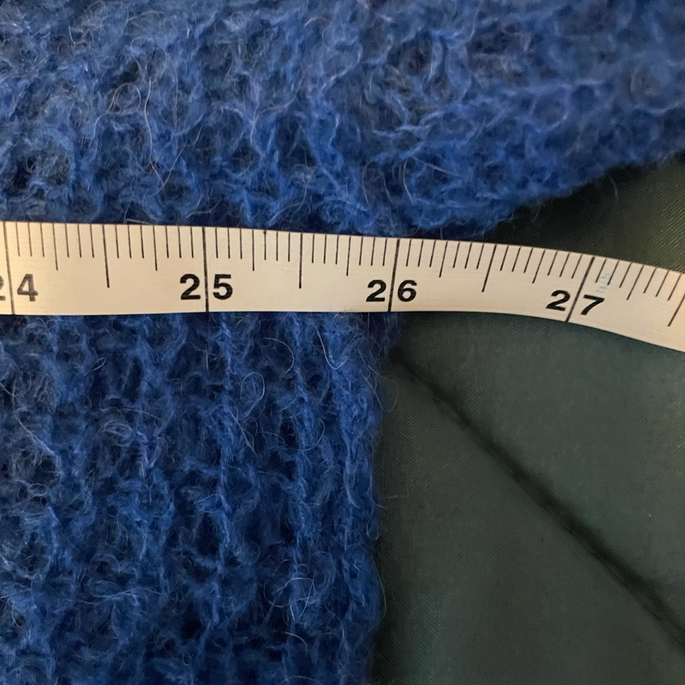 Free People Lulu Oversize V-Neck Sweater, Blue Parrot, NWOT - Picture 7 of 10